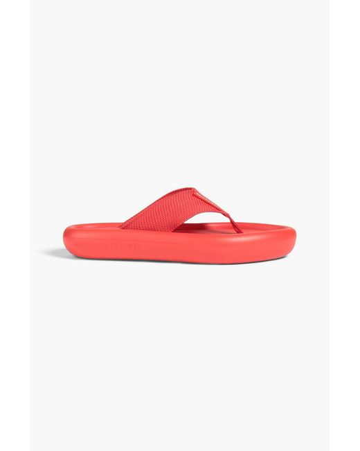 Stella McCartney Red Canvas Flip Flops