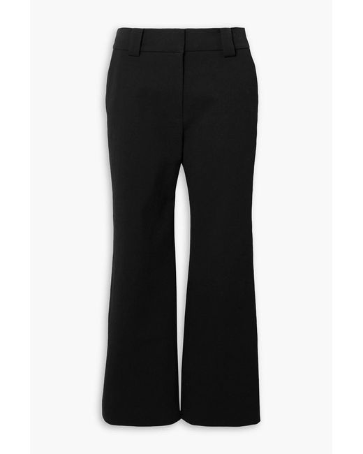 TOVE Black Simone Cropped Cotton-blend Straight-leg Pants