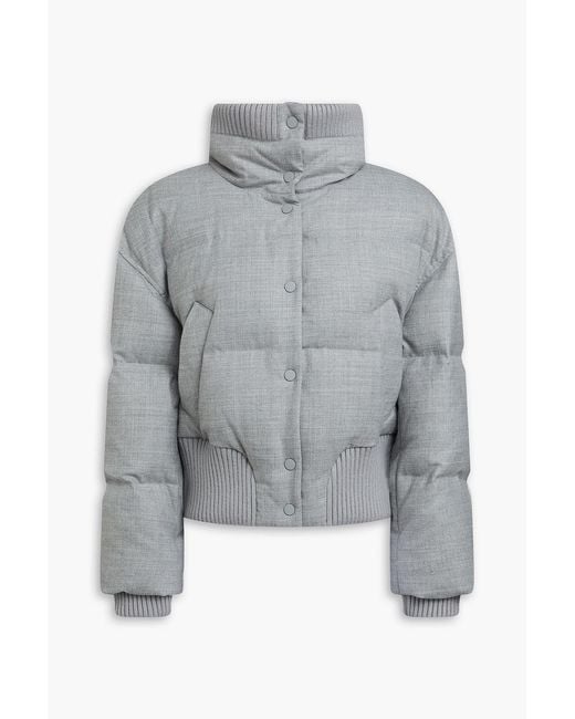Theory Gray Quilted Flannel Jacket