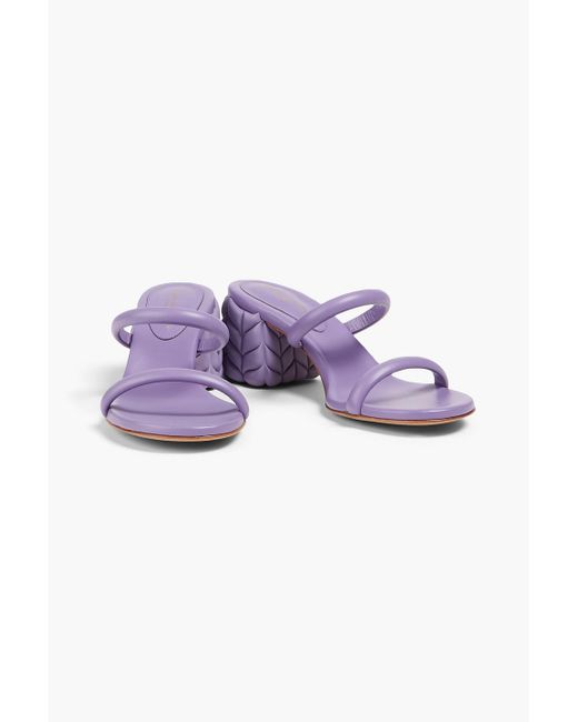 Gianvito Rossi Purple Leather Sandals