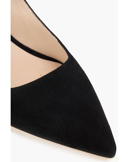 Stuart Weitzman Black Slingback-pumps "leigh 50" aus veloursleder