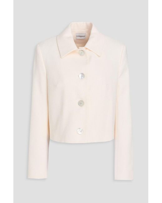 Claudie Pierlot White Bouclé-Tweed Jacket