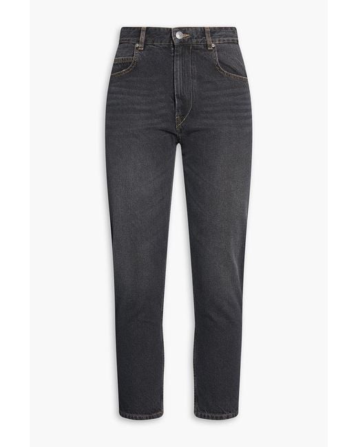 Isabel Marant Blue Neaj High-Rise Tapered Jeans