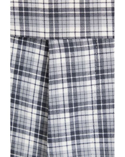 Thom Browne Gray Checked Wool Pants for men