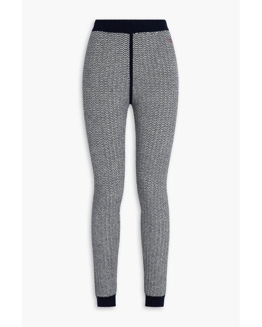 Perfect Moment Gray Herringbone Wool-Blend Base Layer