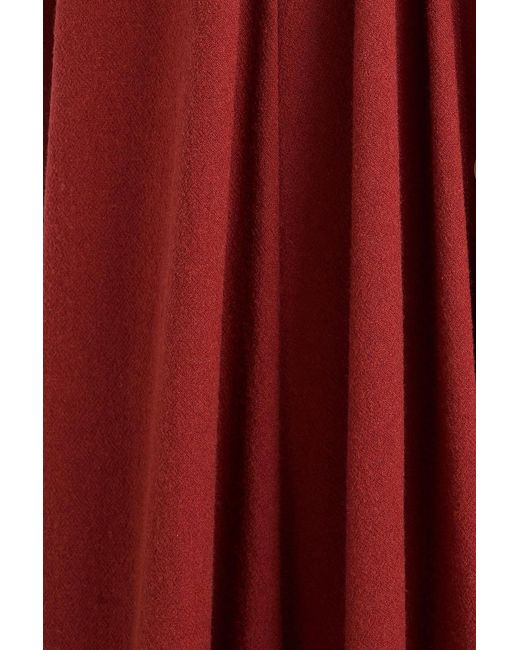 Forte_forte Red Belted Wool-Blend Midi Dress