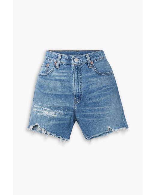 Denimist Blue Nic Distressed Denim Shorts
