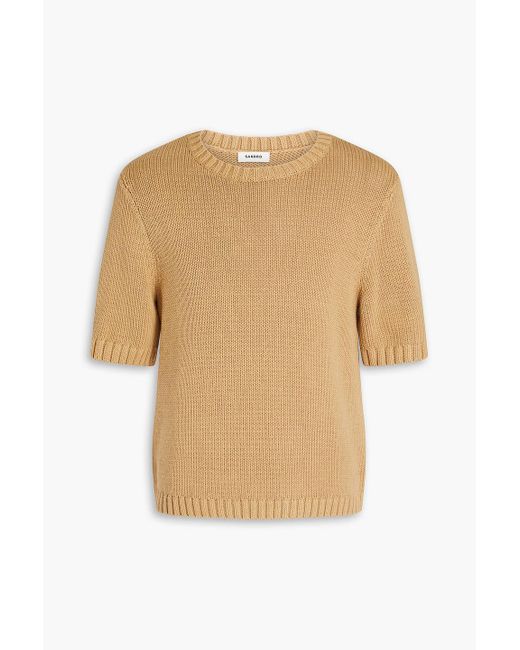 Sandro Natural Cotton And Silk-blend Sweater for men
