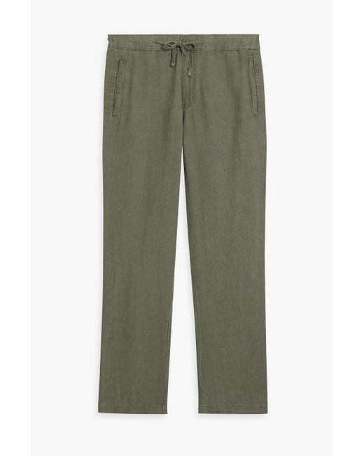Onia Green Collin Linen Pants for men