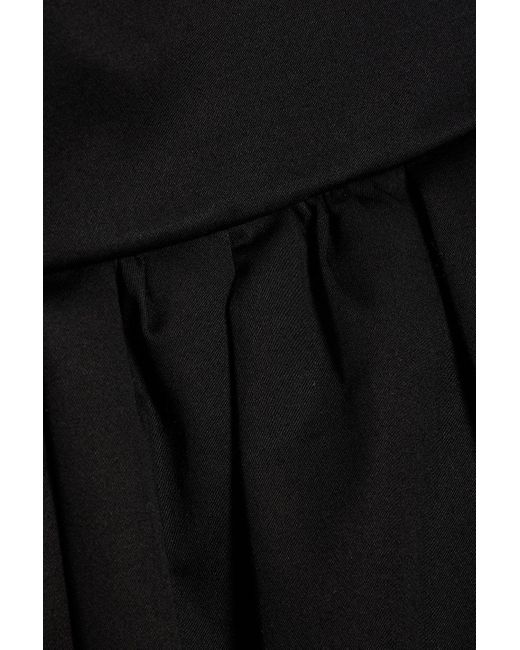Cara Cara Black Claribelle minikleid aus stretch-baumwollpopeline mit cut-outs und falten