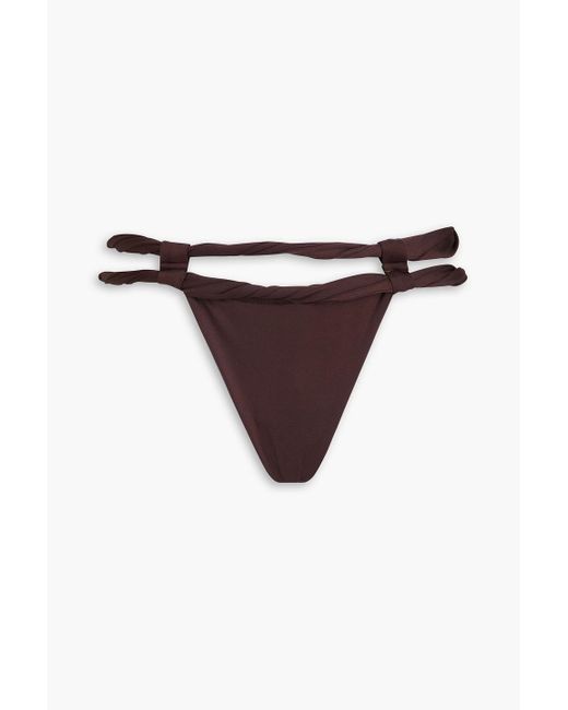 Jacquemus Brown Bikini-höschen mit cut-outs und twist-detail