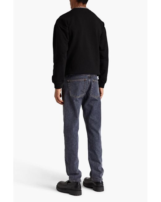 Versace Sweatshirt aus baumwollfrottee mit print in Black für Herren