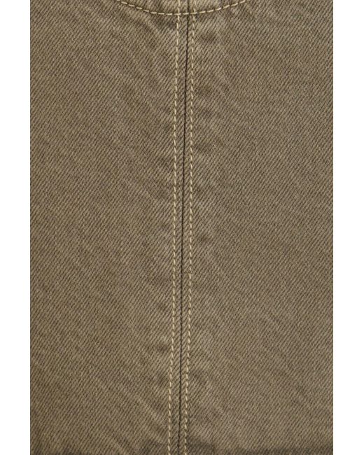 Jacquemus Gray Papier Open-back Cropped Denim Halterneck Top