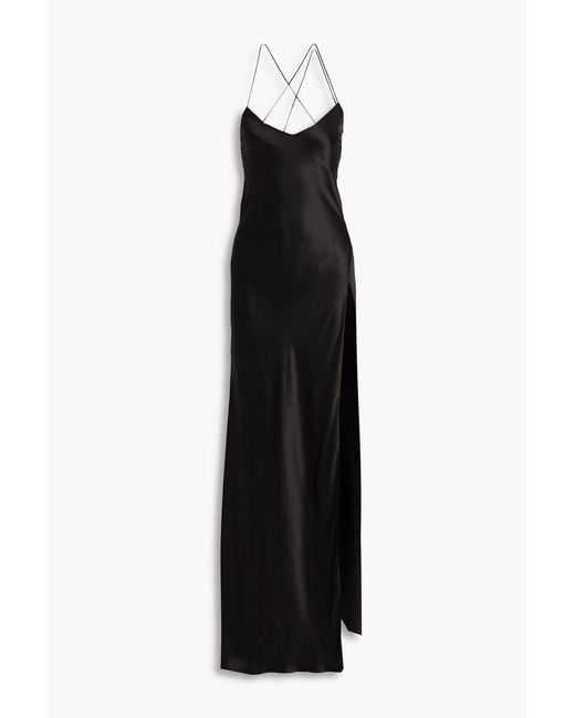 The Sei Black Silk-satin Gown