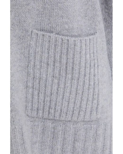Chinti & Parker Gray Mélange Cashmere Turtleneck Sweater