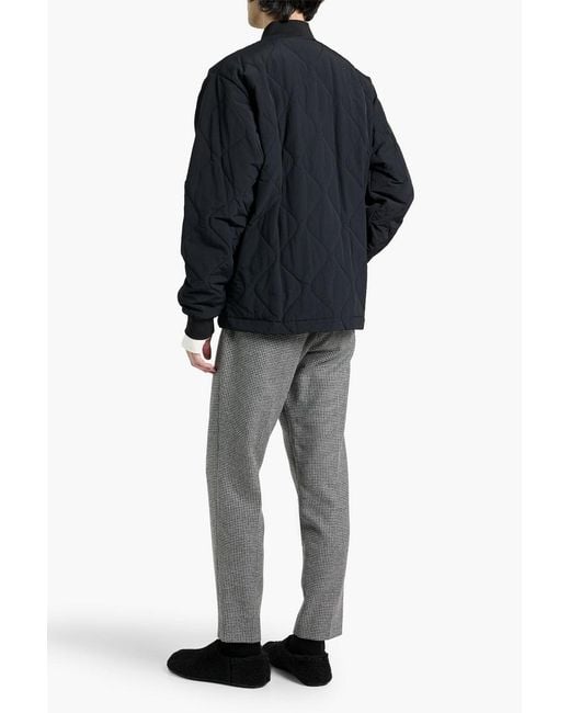 MSGM Black Quilted Shell Bomber Jacket for men
