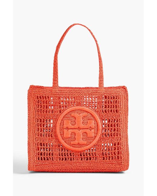 Tory Burch Red Ella Crochet Tote