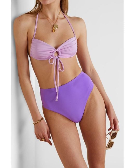 Bondi Born Purple Poppy hoch sitzendes bikini-höschen
