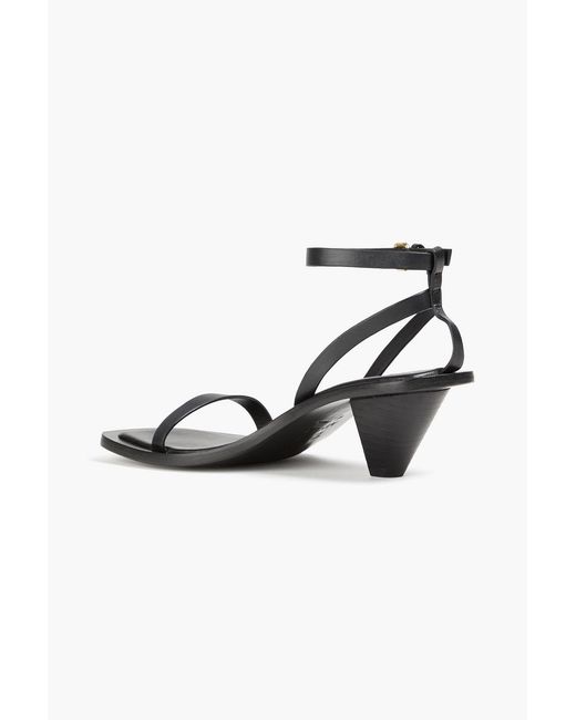 A.Emery Black Irving Leather Sandals