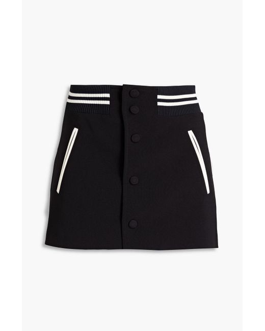 RED Valentino Black Skirt-effect Crepe Shorts