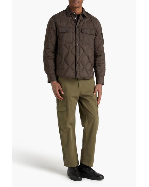 Rag & Bone Brown Dane Quilted Shell Overshirt for men