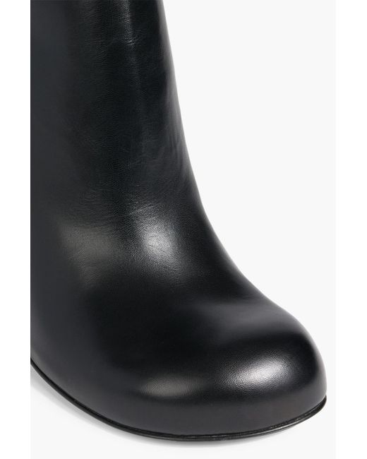 Jil Sander Black Leather Knee Boots