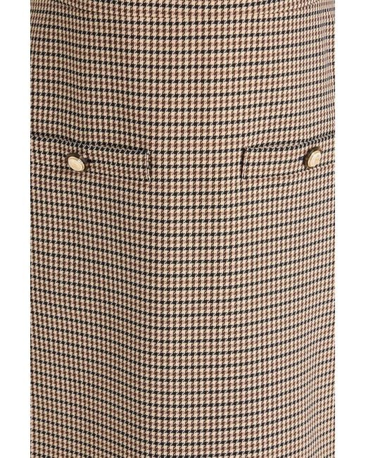 Veronica Beard Brown Yumi Houndstooth Twill Mini Dress