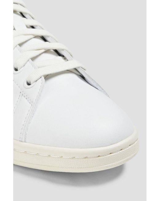 Adidas Originals White Stan Smith Faux Leather Sneakers for men