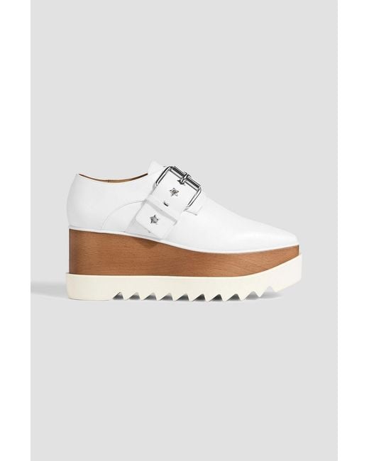 Stella McCartney White Elyse Platform Loafers