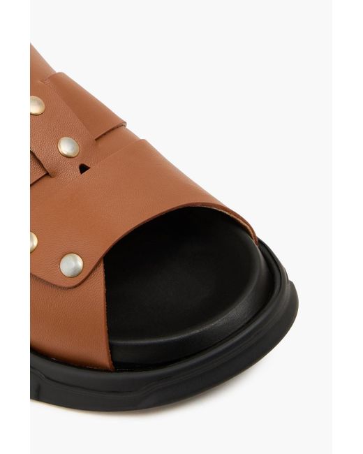 Ganni Brown Slingback Sandals