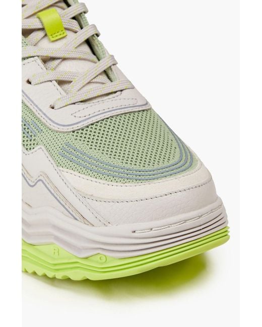 IRO Green Wave sneakers aus mesh und narbenleder mit überstehender sohle