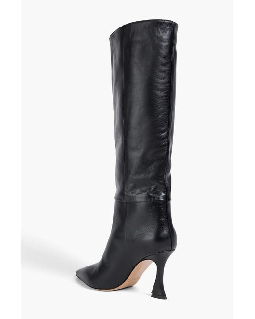 Alexandre Birman Black Brena Leather Knee Boots