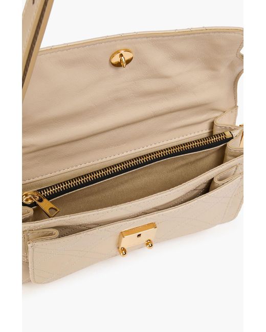 Marni Natural Trunk schultertasche aus gestepptem leder