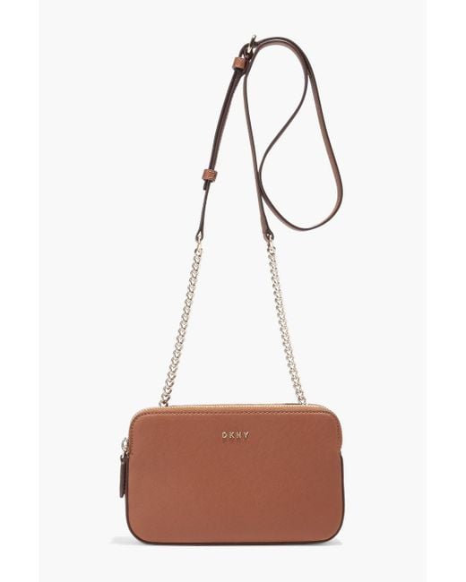 DKNY Veronica Faux Texturedleather Shoulder Bag in Brown Lyst Canada