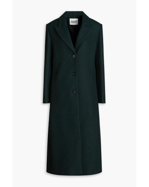 Claudie Pierlot Black Wool-blend Twill Coat