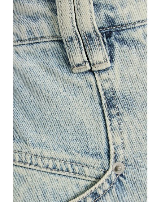 Isabel Marant White Pomano Faded Denim Midi Skirt