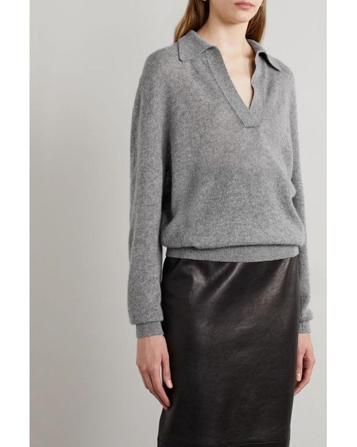 Khaite Gray Jo Cashmere-blend Sweater