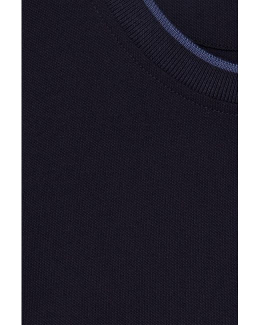 Dunhill T-shirt aus piqué aus einer baumwoll-seidenmischung in Blue für Herren