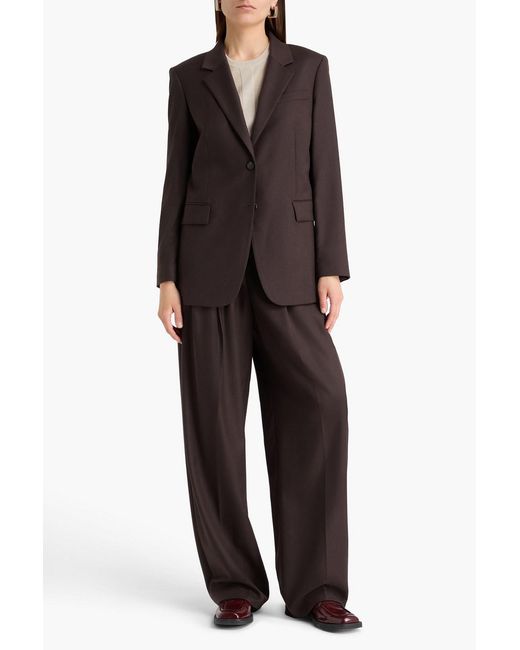 Theory Brown Wool-flannel Blazer