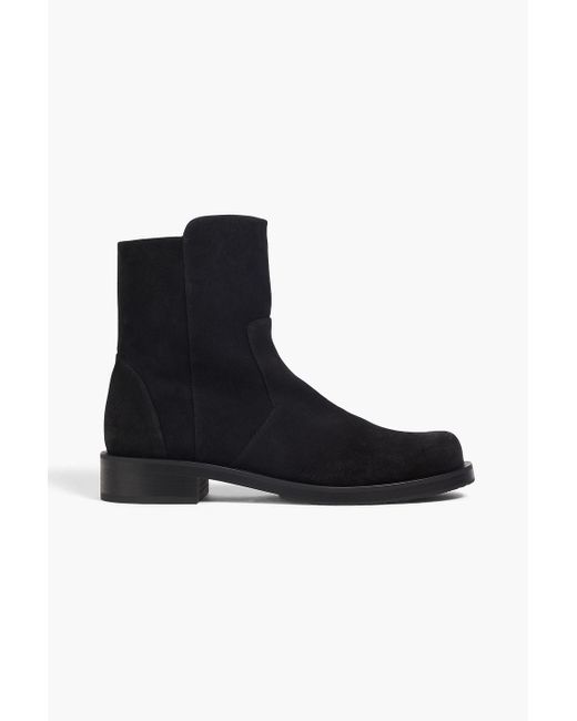 Stuart Weitzman Black Suede Ankle Boots