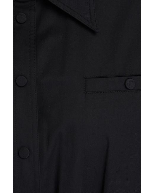 Tory Burch Black Elenor Cotton-poplin Midi Shirt Dress