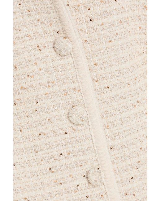Claudie Pierlot Natural Metallic Tweed Jacket