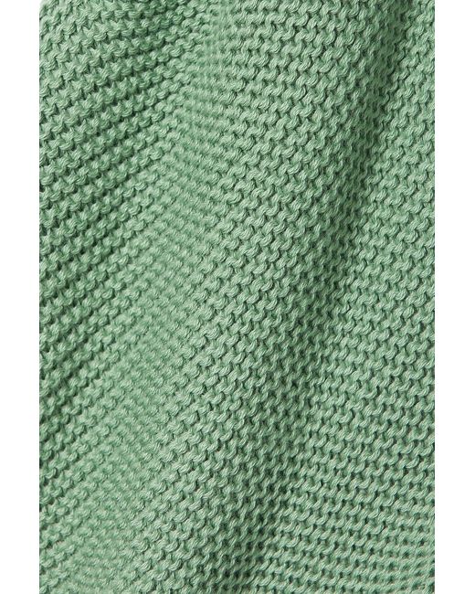Savannah Morrow Green Ariel Open-back Cotton Midi Dress