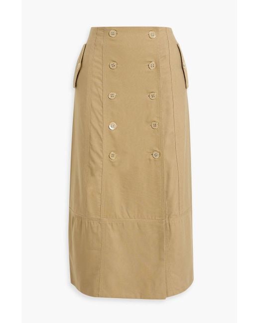 Farm Rio Natural Cotton And Lyocell-Blend Midi Skirt