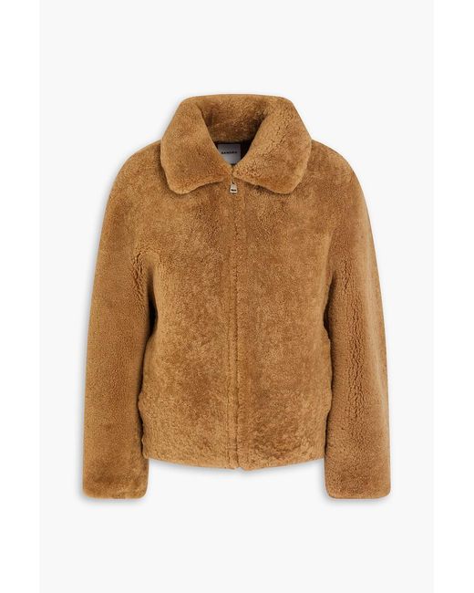 Sandro Brown Shearling Jacket for men