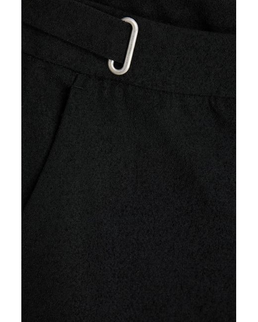 REMAIN Birger Christensen Black Belted Bouclé Wide-leg Pants
