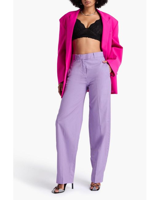 The Attico Purple Poplin Tapered Pants