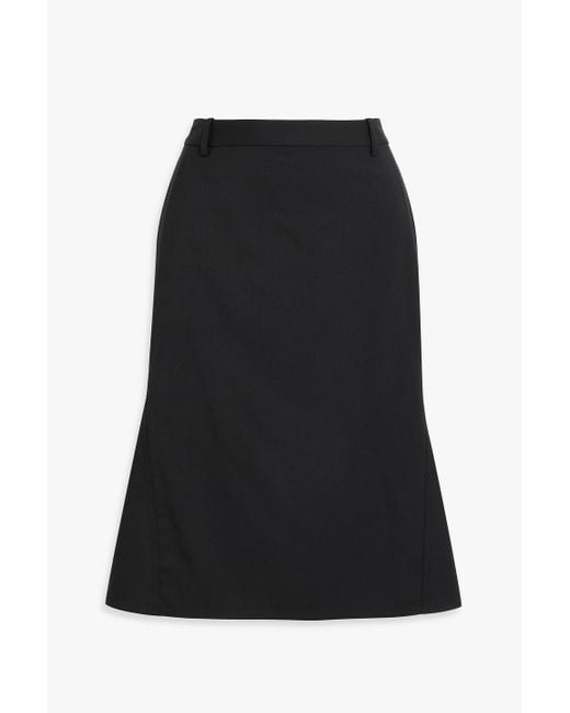 Theory Black Wool-blend Skirt