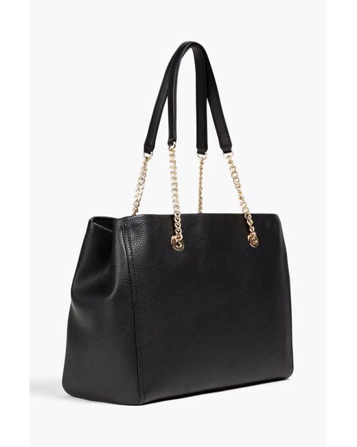 MICHAEL Michael Kors Black Brynn Faux Textured-leather Tote