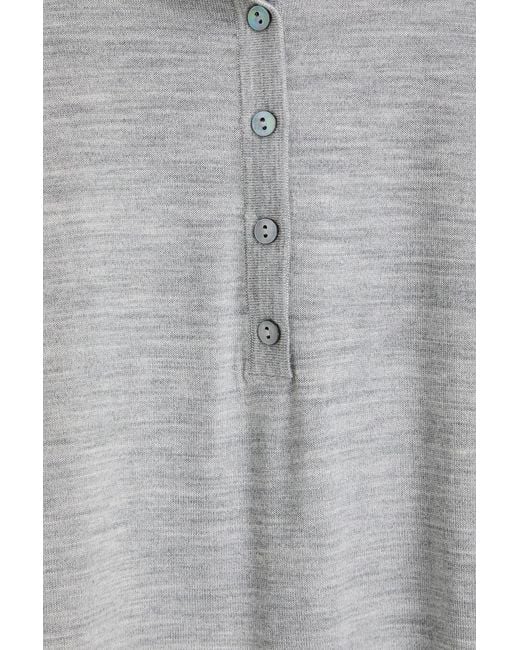 Theory Gray Wool Turtleneck Top